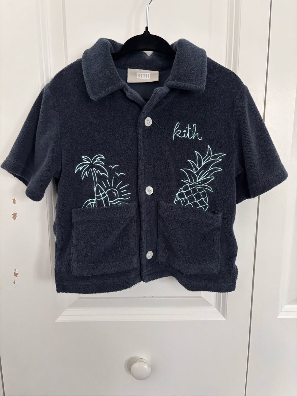 Kith Navy Cotton Terry Shirt and shorts with Mint Accent
